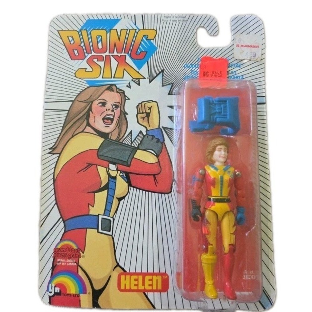 Vintage 1986 LJN Bionic Six Helen Action Figure Die Cast Metal New on Card